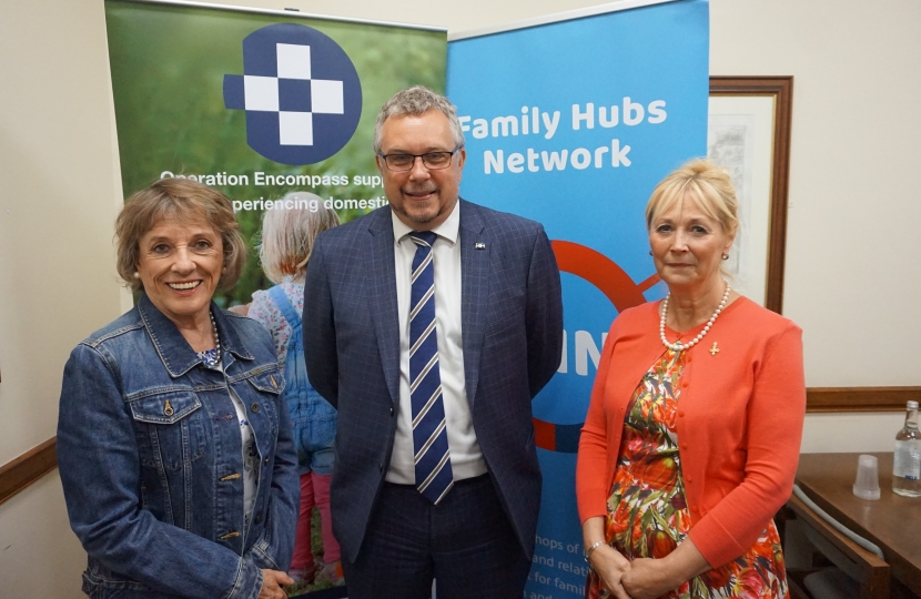 Steve Double MP with Dame Esther Rantzen and David and Elisabeth Carney-Haworth