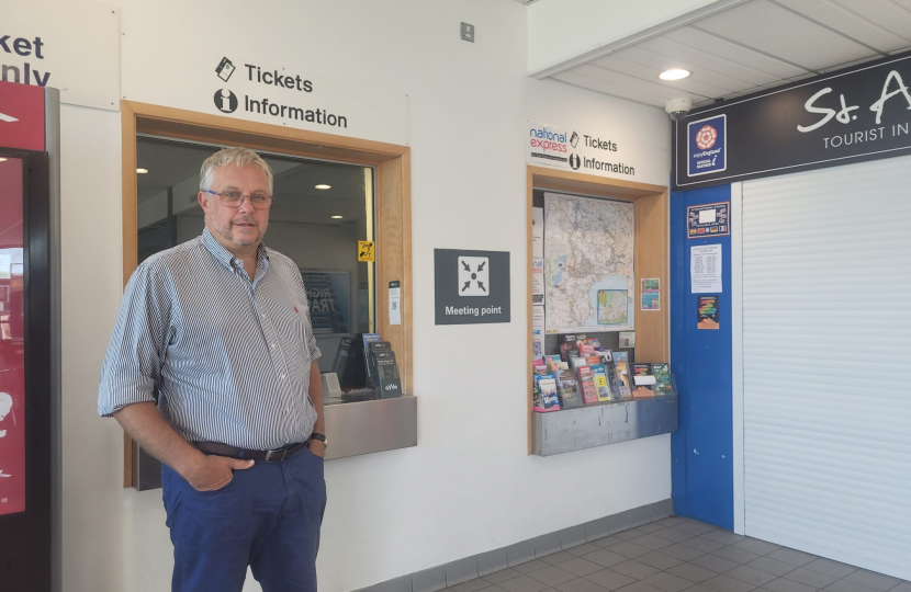 Steve at the ticket office