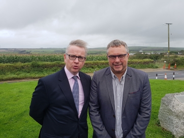 Steve Double MP with Secretary of State for the Environment Michael Gove