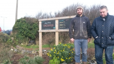 Steve Double MP at Newquay Community Orchard